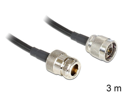 Delock 88682 Antenna Cable N Plug N Jack LMR195 Low Loss 3M — image 1