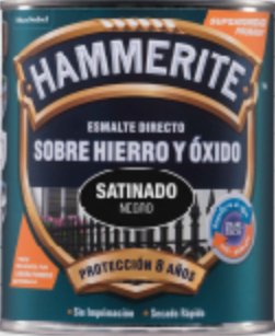 Hammerite Esmalte Metallic Satinado Black 0.750L 5093689 — image 1