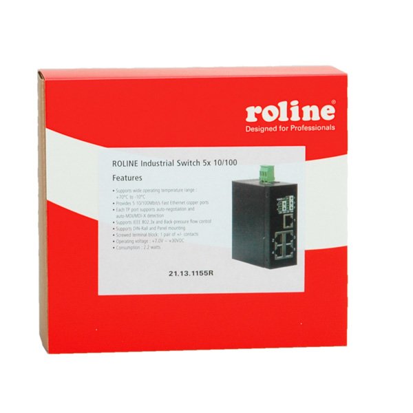 Roline Industrie Switch 5X RJ-45 Unmanaged