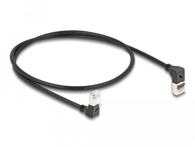 Delock Network Cable RJ45 CAT.6A S/FTP Slim 90° Oben / Unten Angular 0,5M — image 1