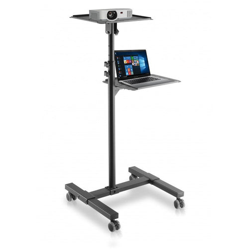 Techly Carro Universal Adjustable Projector And Laptop With Shelf Black — image 1