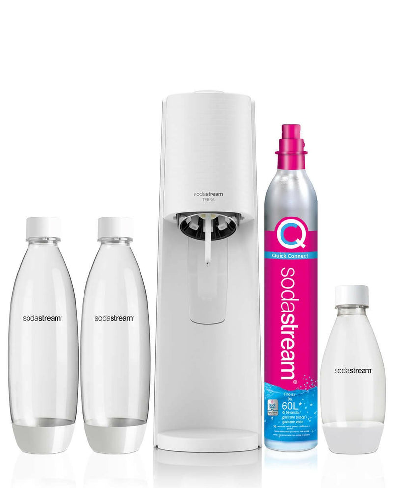 Sodastream Dispensador Terra Megapack Qc White, Includes 3 Bottles (2270213)