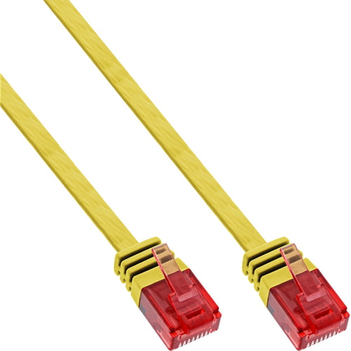 Inline Flat Ultraslim Network Cable U/UTP CAT.6 Gigabit Ready Yellow 10M — image 1