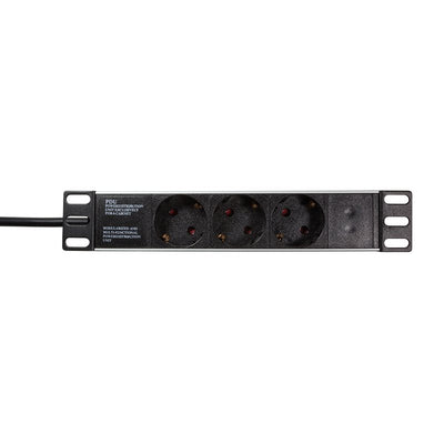 Logilink PDU3B01 Unit Distribución Energía (pdu) 1U Black 3 Salidas AC — image 1