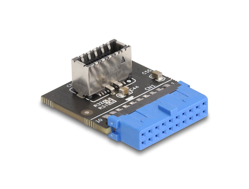 Delock USB 5Gbps Adapter Connector Female Poste a Intern USB Type And Key a Connector Female Angulado