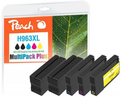 Peach Ink HP NR.963XL Multipack Plus Oem Reset 2XB, C, M, And Remanufactured — image 1