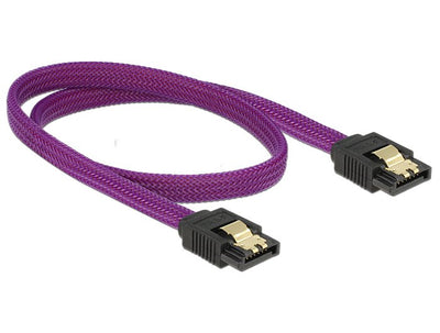 Delock Cable SATA 6GB/S 50CM Violet Metall Premium — image 1