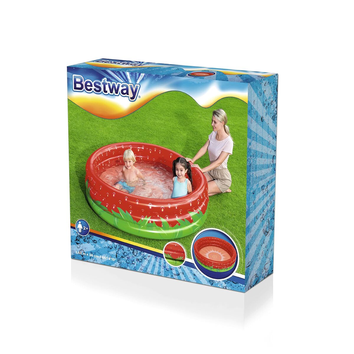 Bestway Inflatable Paddling Pool For Children Bestway Strawberry 168 X 38 Cm