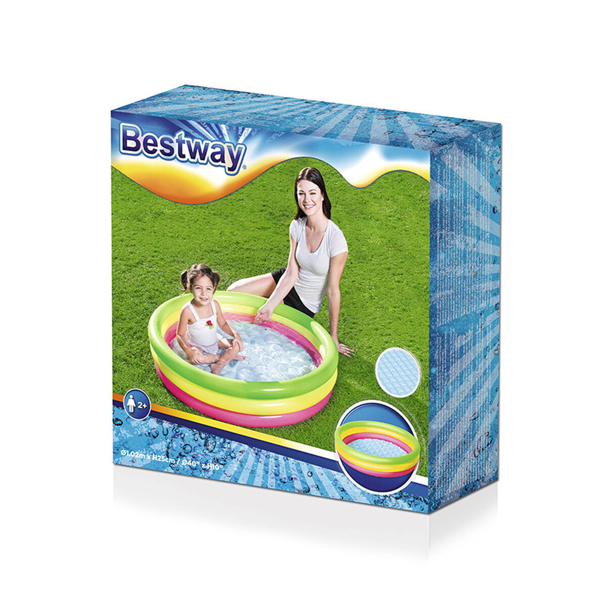 Bestway Inflatable Paddling Pool For Children Bestway 211 L 102 X 25 Cm