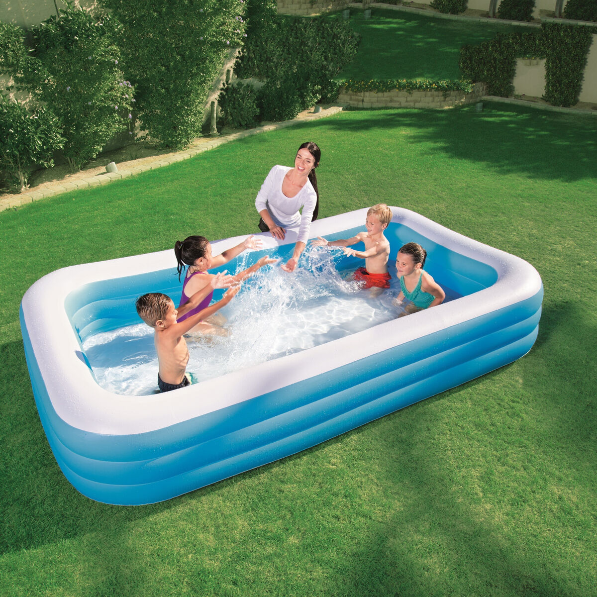 Bestway Inflatable Paddling Pool For Children Bestway Multicolour 305 X 183 X 56 Cm