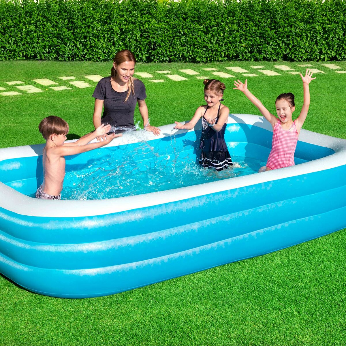 Bestway Inflatable Paddling Pool For Children Bestway Multicolour 305 X 183 X 56 Cm
