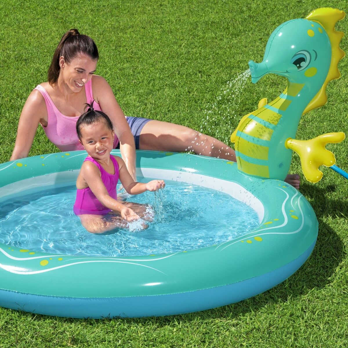 Bestway Inflatable Paddling Pool For Children Bestway Sea Horse 188 X 160 X 86 Cm