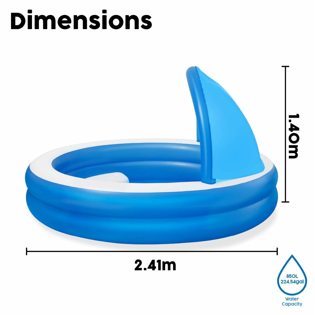 Bestway Inflatable Paddling Pool For Children Bestway Multicolour 241 X 241 X 140 Cm