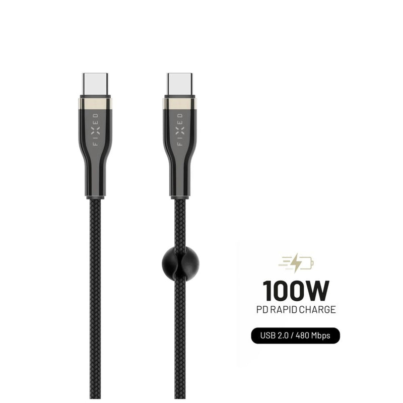 Cable Fixed USB-C/USB-C I Obsluga Pd, 2M, USB 2.0, 100W, Black