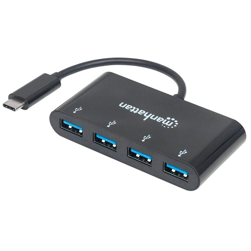 Manhattan Hub USB-C 3.2 Gen 1 With 4 Ports USB-A 4 Ports Type a, Alimentado Bus