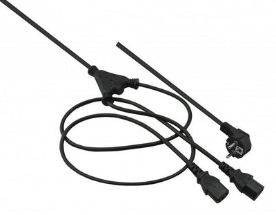 Helos Cable Power And 2 X C13, Black 2,0M — image 1