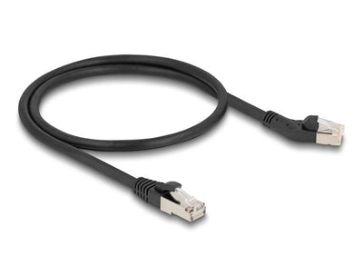 Delock RJ45 Network Cable CAT.6A S/FTP Machoa Male Gerade 0,5M Black — image 1