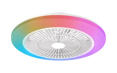 Fan Ceiling LED Rgb, DC 20W + 40W, Model Amigo, White Ø48CM — image 1