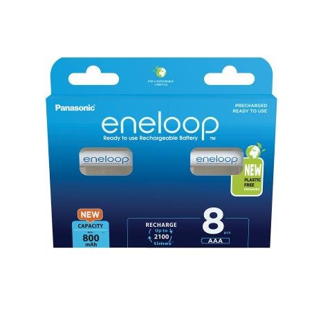 Panasonic Battery Rechargeable Nimh, Micro, Aaa, HR03, 1,2V/800MAH Pack 8 Units
