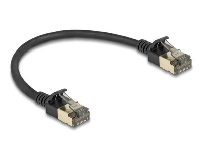 Delock 80337 RJ45 Network Cable CAT.8.1 F/FTP Slim Pro 0,25M Black — image 1