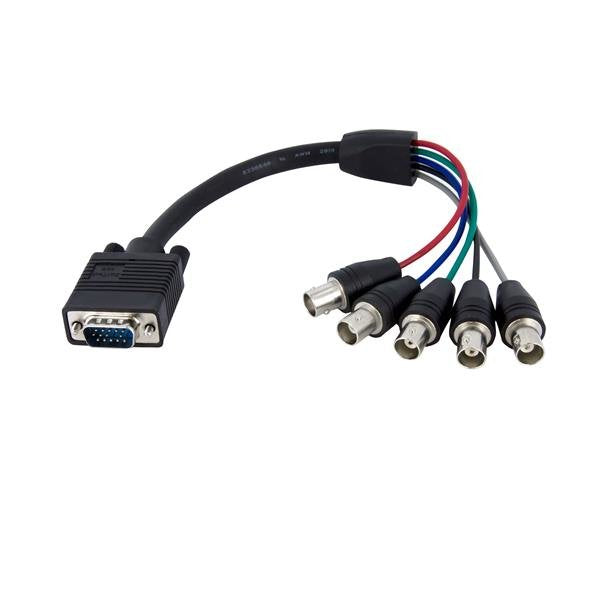 StarTech Cable VGA HD15 a 5 BNC Rgbhv M/H 0.30M Black VGABNCMF1