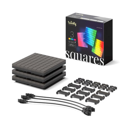 Twinkly Squares Light Wall Smart Black Wi-Fi/Bluetooth — image 1