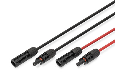 Digitus Alargador Cable Solar Ø 4MM² Pv 1.500 Voltios 2X 3 Metres - 1X Red 1X Black Plug / Socket MC4 DK-SCEC6 — image 1