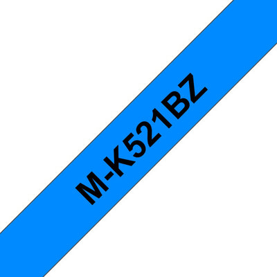 Brother M-K521BZ Tape Printer Labels Black Sobre Blue — image 1