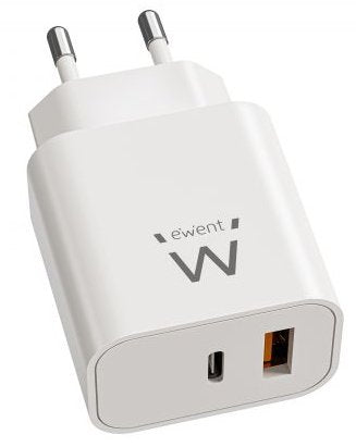 Ewent Charger EW1318 20W 1x USB Type a 1x USB Type-c White — image 1