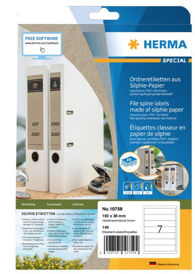 Herma Labels Ring Binder Silphie A4 20 Hojas 192X38 — image 1