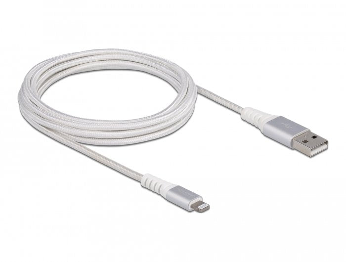 Delock USB Daten- And Cable Charging Iphone™, Ipad™, Ipod™ Dupont™ Kevlar® White 3M