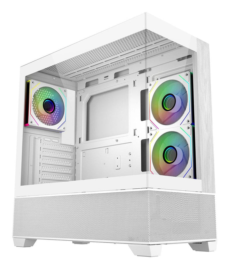 Cooler Master PC Case Elite 690 Wood Semitorre ATX/microATX/Mini-itx - 3 Fans 120MM RGB - Vista Panoramica - D