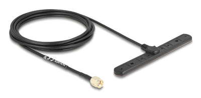 Delock 5G LTE Antenne Sma Plug 3 dBi Omnidirektional Starr With Anschlusscable RG-174 3M Klebemontage Outdoor  — image 1