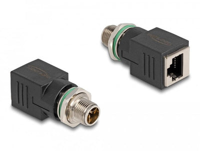 Delock M12 Adapter X-kodiert 8 Pin Male a RJ45 — image 1
