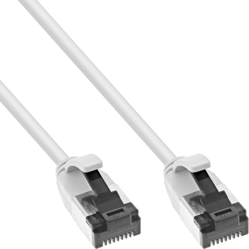 Inline® Network Cable Slim, U/FTP, CAT.8.1, Tpe Halogen-free, White 0.5M