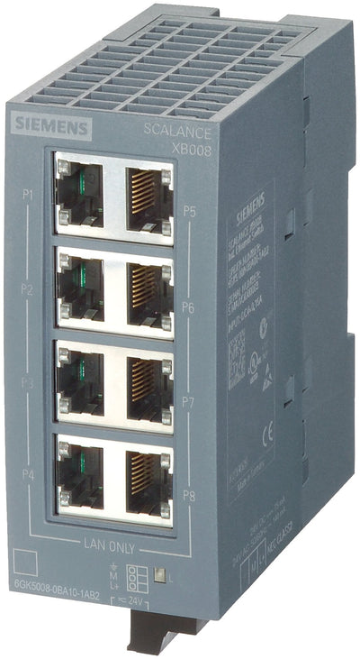 Siemens Scalance 6GK5008-0BA10-1AB2 XB008 Unmanag.industrial Ethernet Switch — image 1