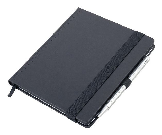Troika Bloc Notas Black Slimpad A5 Silberner Stift