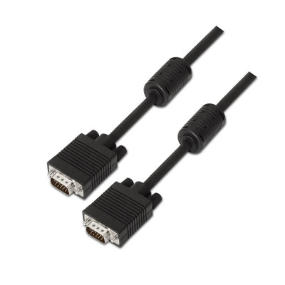 Aisens Cable Svga With Ferrita - HDB15/MACHO-HDB15/Male - 20M - Black — image 1