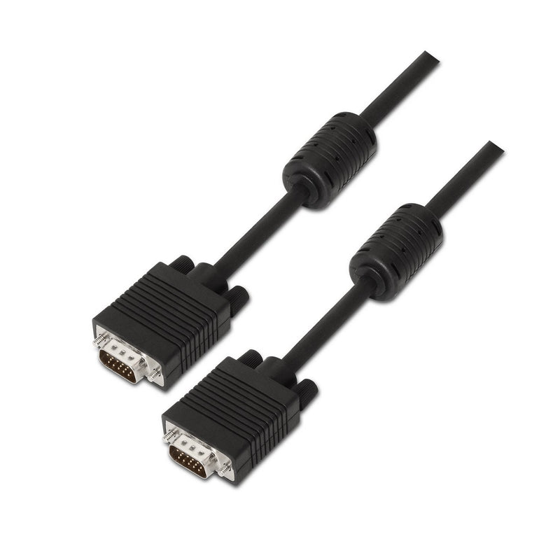 Aisens Cable Svga With Ferrita - HDB15/MACHO-HDB15/Male - 10M - Black