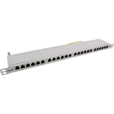 Inline Patch Panel 19 CAT.6A 24 Ports 0.5U Grey Claro RAL7035 — image 1