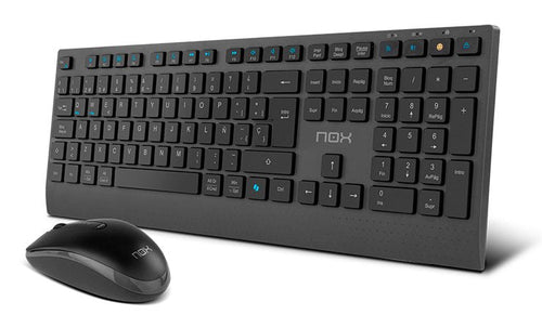 Nox Keyboard Spanish + Mouse Lite Duo Wireless Es Black — image 1