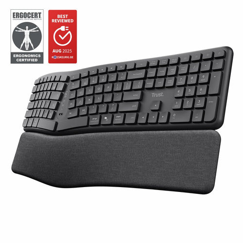 Trust Keyra Keyboard Home Office RF Wireless + Bluetooth QWERTY Internacional Ee.uu. Black — image 1