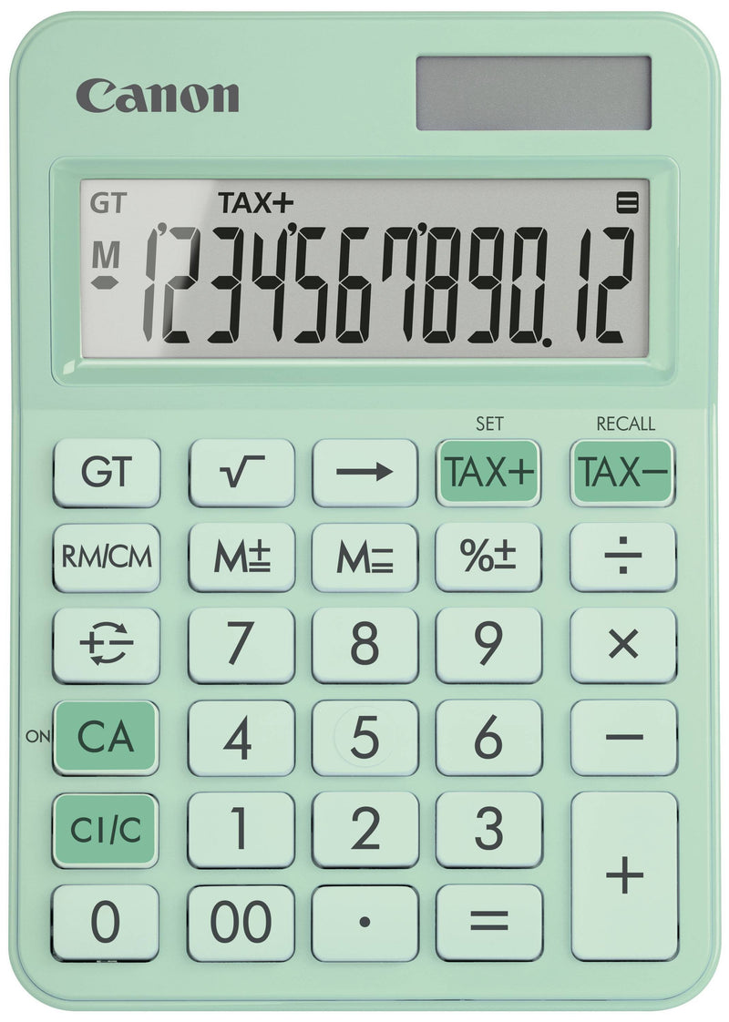 Canon LS-125KB Calculator Desktop 12 Dígitos Panel Solar Battery Green