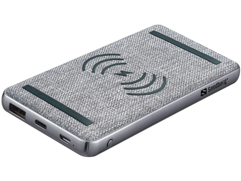Sandberg Powerbank 10000 PD20W QC3.0 Qi Wireless USB-A USB-C