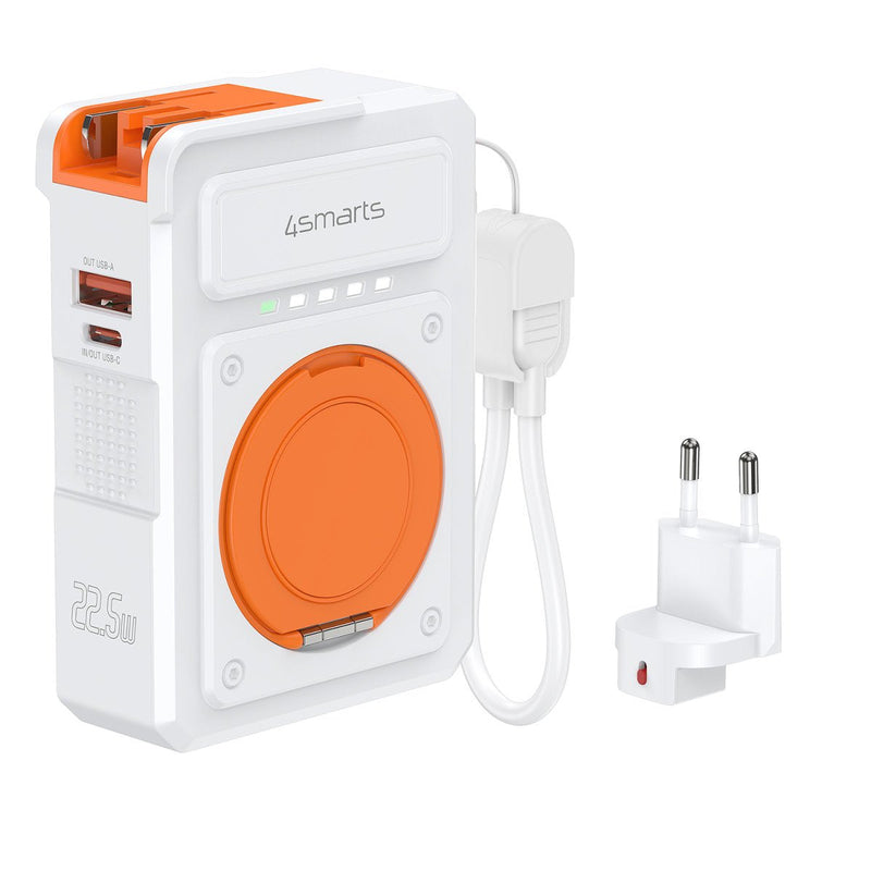 4SMARTS 541384 Battery External Polímero Litio 10000MAH Charger Wireless Orange White