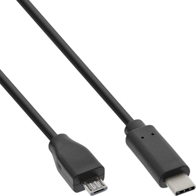 Inline Cable USB 2.0, Type-c Male a Micro-b Male Black 0,5M — image 1