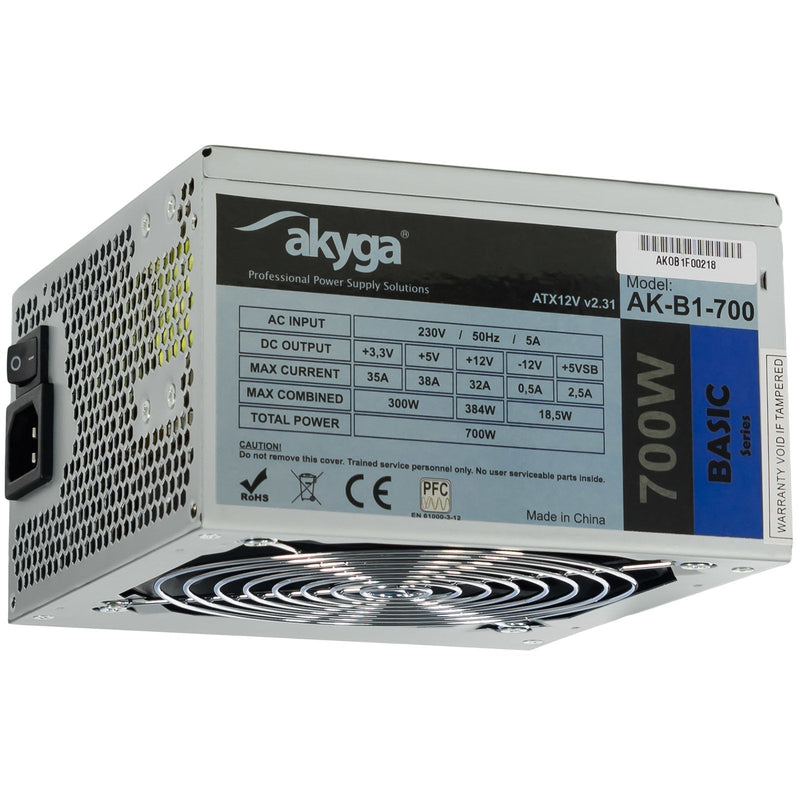 Akyga Power Supply Basic ATX 700W AK-B1-700 FAN12CM P8 5XSATA Pci- And