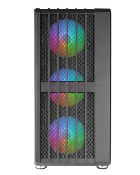 Mars Gaming Box ATX Semitorre Gaming Mcvault Front Black Mesh Vertical 4X120MM ARGB 3XPCI Ver — image 1