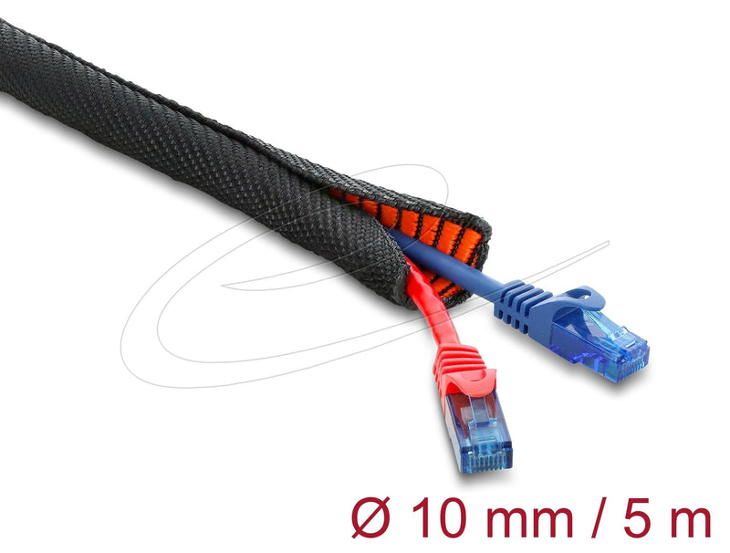 Delock Manguito Protector Cables With Orangener Verschleissanzeige Selbstschliessend Double Capa 5M X 10MM Bla