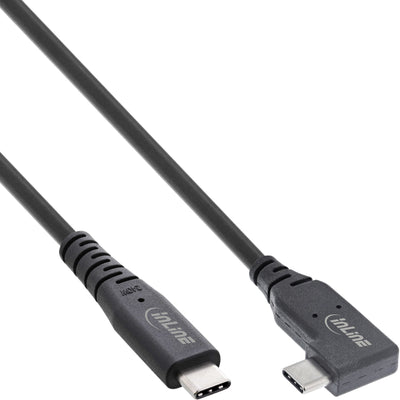 Inline USB4 Cable USB Type-c, One Side Angled, Pd 240W, 8K60HZ, Tpe Black, 0.5M — image 1